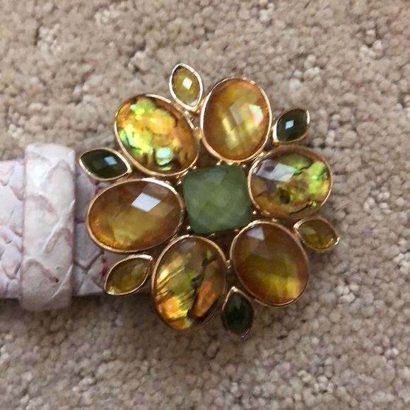 Vintage Genuine Embossed Leather Belt - Picture 7 of 14